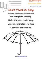 u-short-vowel-song-worksheet